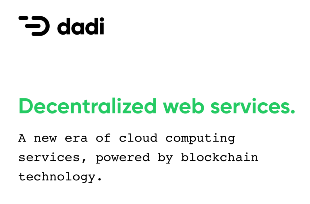 image that shows the logo of dadi ico and its slogan